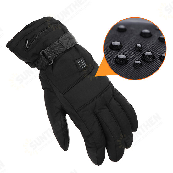 1 Pair Electric Heated Hand Gloves 3 Modes Touchscreen Motorbike Motorcycle Winter Warm Heated Battery Gloves