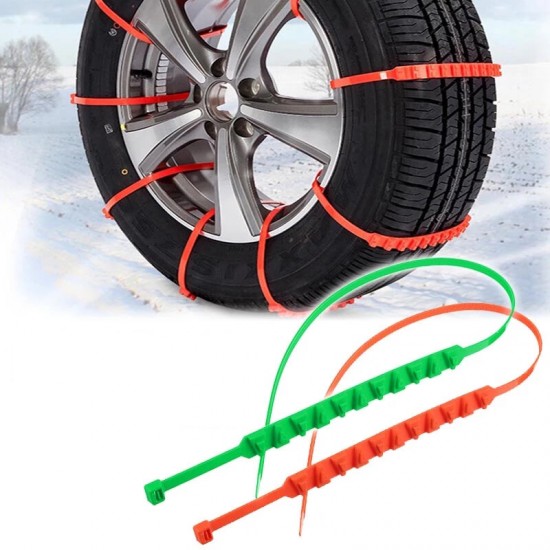 10Pcs/Set Tire Wheel Chain Anti-slip Emergency Snow Chains For Ice/Snow/Mud/Sand Safe Driving Truck SUV Auto Car Accessories