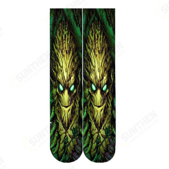 1Pair 3D Print Sock Adult Thicken Double Sided Crew Long Socks Soft Casual Cute Cotton Socks Cosplay Tube Socks