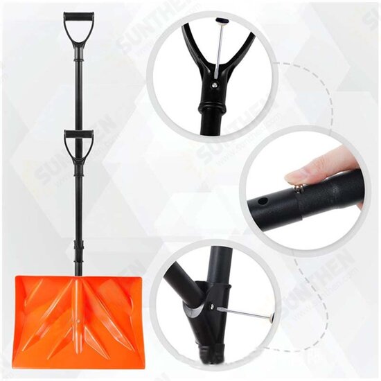 2 In 1 Dual Handle Multifunctional Snow Shovel Labor-saving Non-slip Low temperature resistance High Strength Snow Scraper Shovel For Shoveling Snow Grain