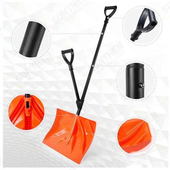 2 In 1 Dual Handle Multifunctional Snow Shovel Labor-saving Non-slip Low temperature resistance High Strength Snow Scraper Shovel For Shoveling Snow Grain