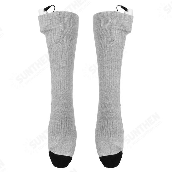 3-Gear Adjustable 4000mAh Electric Heating Socks 70℃ Intelligent Heating Warm Up Breathable Comfortable Long Socks