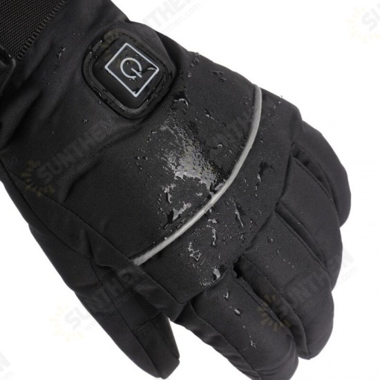 3-Modes Electric Heating Built-in Battery Gloves Control Winter Thermal Ski Motorcycle Gloves Waterproof Heated Gloves Cycling Climbing Gloves