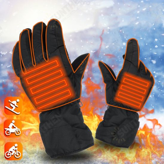 4.5V Smart Electric Heated Gloves Winter Ski Cycling Keep Warm Battery Powered Heating Gloves 5 Fingers Man Gloves