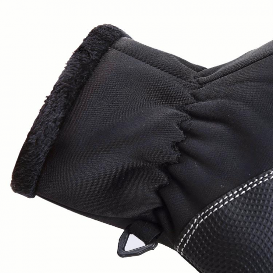 DB03 Unisex Touch Screen Windproof Waterproof Sports Winter Full Finger Ski Gloves With Zipper