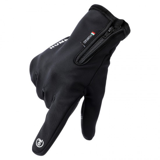 Touch Screen Windbreak Skiing Gloves MTB Road Bike Warm Up Gloves Mountain Bike Bicycle Waterproof Gloves