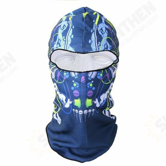 Men Women Winter Neck Face Mask Printed Skiing Hat Cycling Caps