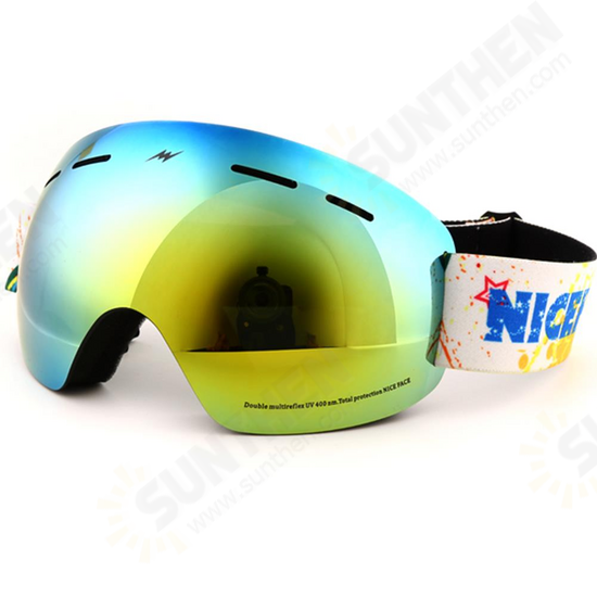 NF 0100 Spherical Snowboard Goggles Mask Skiing Motorcycle Protection Ski Anti UV