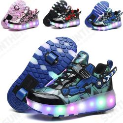 New 2-in-1 Skating Shoes USB Rechargeable Removed LED Wheels Roller Skate Sport Sneakers New 2-in-1 Skating Shoes USB Rechargeable Removed LED Wheels Roller Skate Sport Sneakers