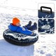 Snow Tube Inflatable Winter Ski Circle Floated Skiing Board PVC With Handle Durable Outdoor Snow Tube Skiing Accessories For Winter Fun Youngsters Adults