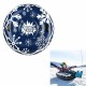 Snow Tube Inflatable Winter Ski Circle Floated Skiing Board PVC With Handle Durable Outdoor Snow Tube Skiing Accessories For Winter Fun Youngsters Adults