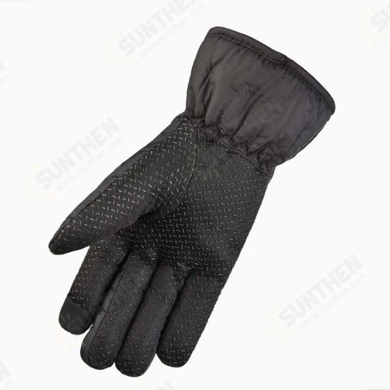 Thicken Electric Cycling Ski Gloves Touch Screen Waterproof Gloves Winter Velvet Warm Leisure Full Finger Men Gloves