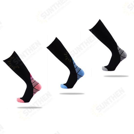 Uniex Elasticity Compression Socks Breathable Travel Activities Fit for Nurses Shin Splints Flight