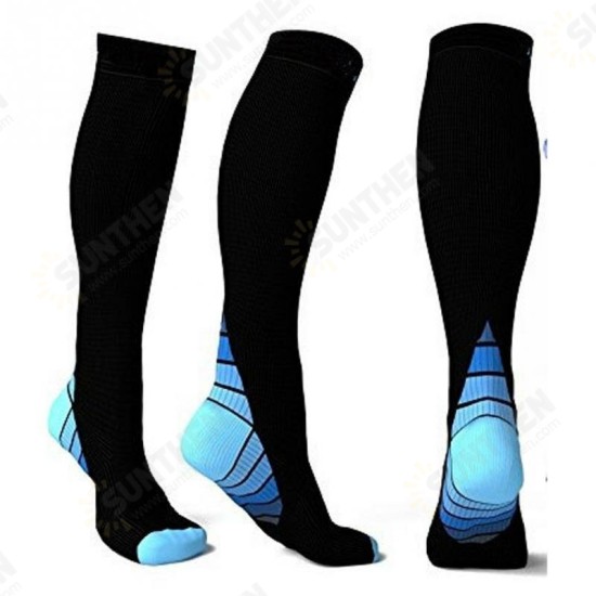 Uniex Elasticity Compression Socks Breathable Travel Activities Fit for Nurses Shin Splints Flight