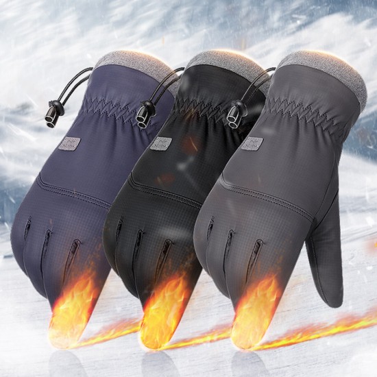 Winter Velvet Ski Gloves Touch Screen Windproof Thermal Warm Sport Glove Outdoor Waterproof Snowboarding Gloves