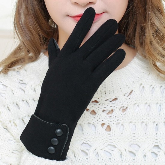 Women Unisex Warm Touch Screen Fleece Gloves No-Slip Cycling Outdoor Windproof Ski Gloves