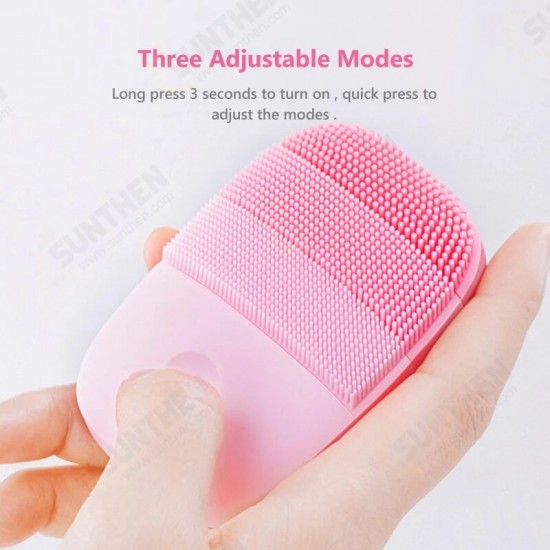 InFace Mini Sonic Facial Cleanser Mini Electric Sonic Face Cleansing Brush Ultrasonic Skin Scrubber Facial Cleaning Face Peeling for Washing