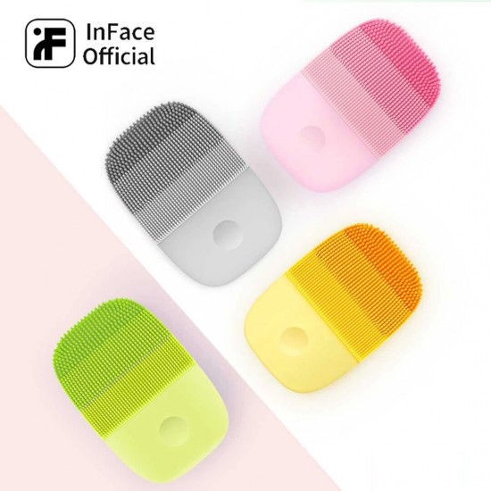 InFace Mini Sonic Facial Cleanser Mini Electric Sonic Face Cleansing Brush Ultrasonic Skin Scrubber Facial Cleaning Face Peeling for Washing