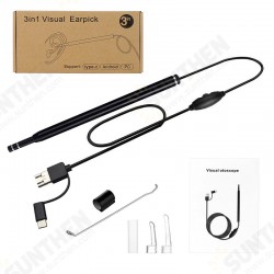 3-in-1 Ear Removal Camera Ear Wax Removal HD Visual Multifunctional Ear Cleaning Spoon 3-in-1 Ear Removal Camera Ear Wax Removal HD Visual Multifunctional Ear Cleaning Spoon