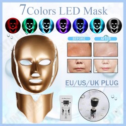 7Colors LED Light Photon Face Neck Mask Rejuvenation Skin Facial Therapy 7Colors LED Light Photon Face Neck Mask Rejuvenation Skin Facial Therapy