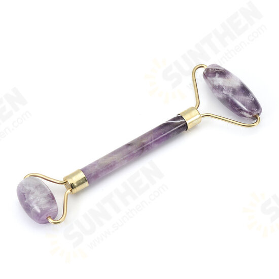 Amethyst Jade Roller Facial Massage Roller Anti Wrinkles Minimize Enlarged Pores Tighten Firm