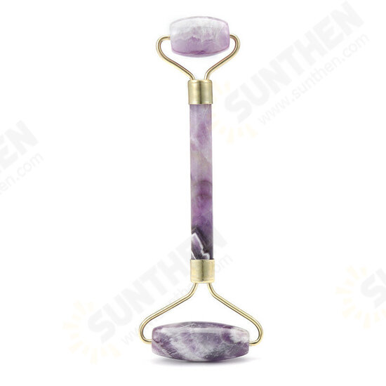 Amethyst Jade Roller Facial Massage Roller Anti Wrinkles Minimize Enlarged Pores Tighten Firm