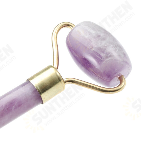 Amethyst Jade Roller Facial Massage Roller Anti Wrinkles Minimize Enlarged Pores Tighten Firm