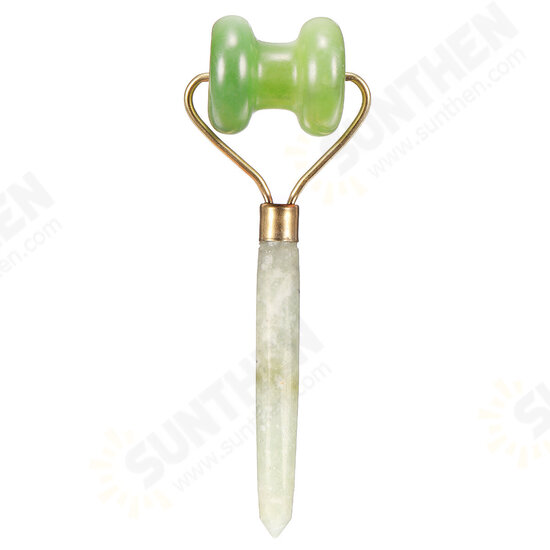 Beauty Green Natural Healthy Body Head Neck Foot Jade Massage Roller Facial Massager