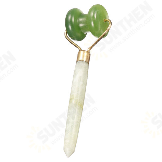 Beauty Green Natural Healthy Body Head Neck Foot Jade Massage Roller Facial Massager