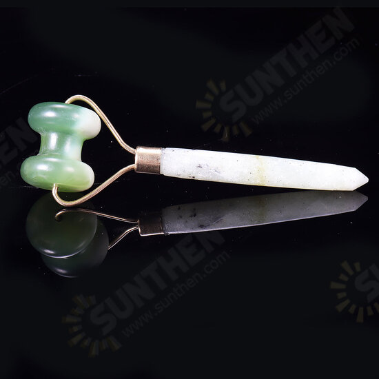 Beauty Green Natural Healthy Body Head Neck Foot Jade Massage Roller Facial Massager