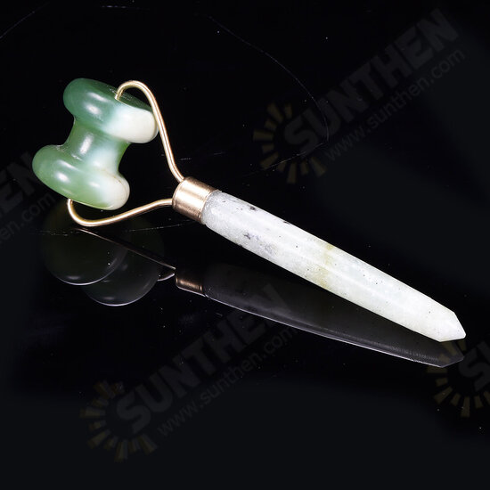 Beauty Green Natural Healthy Body Head Neck Foot Jade Massage Roller Facial Massager