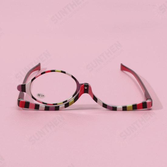 Colorful Magnifying Makeup Glasses Eye Spectacles Reading Glasses Flip Down Lens Folding for Women Cosmetic Make Up