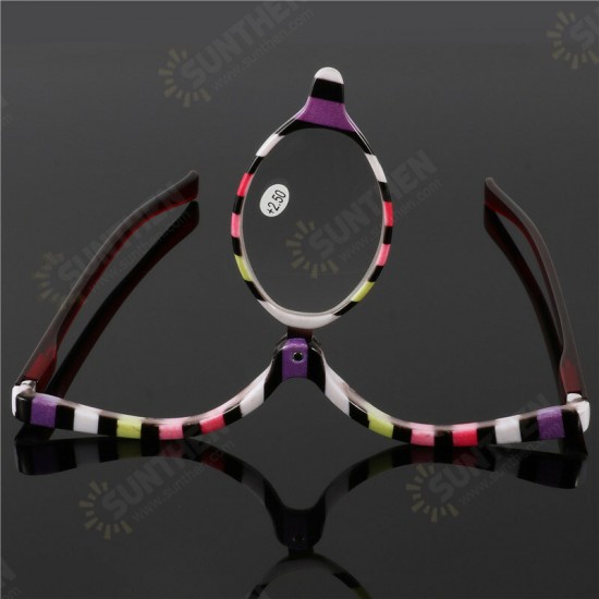 Colorful Magnifying Makeup Glasses Eye Spectacles Reading Glasses Flip Down Lens Folding for Women Cosmetic Make Up