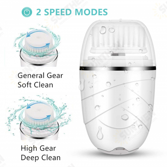 Facial Cleansing Brush Mini Electric Facial Brush Exfoliating Blackhead Removal Waterproof 3 in 1 Face Brush Skin Care