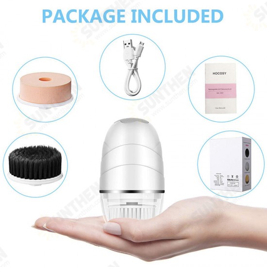 Facial Cleansing Brush Mini Electric Facial Brush Exfoliating Blackhead Removal Waterproof 3 in 1 Face Brush Skin Care