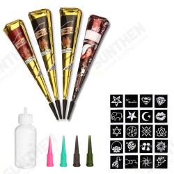 Indian Henna Tattoo Paste Stickers Temporary Tattoo Kit Body Paint Mehandi Ink Indian Henna Tattoo Paste Stickers Temporary Tattoo Kit Body Paint Mehandi Ink