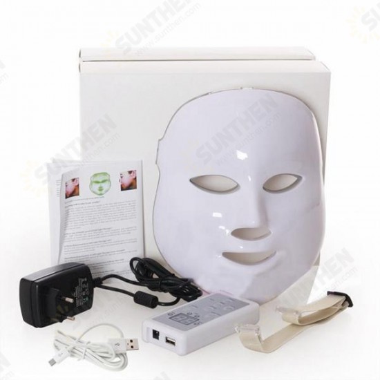 Photon LED Skin Rejuvenation Therapy Face Facial Mask 3 Colors Light Wrinkle Removal Anti Aging