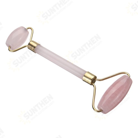 Pink Jade Roller Facial Massage Roller Anti Wrinkles Minimize Enlarged Pores Tighten Firming