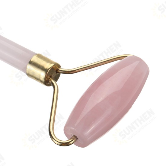 Pink Jade Roller Facial Massage Roller Anti Wrinkles Minimize Enlarged Pores Tighten Firming