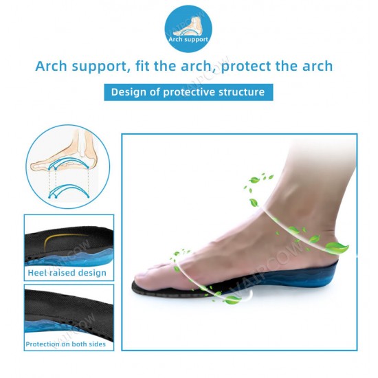 Spring Silicone Orthopedic Arch Support Insoles Inserts Flat Feet Orthotic Shoes Sole Insoles Plantar Fasciitis