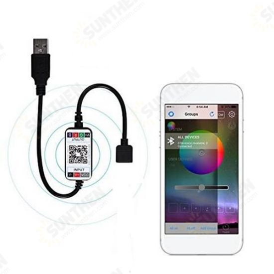 DC5V bluetooth 4.0 APP Control Mini USB 4 Pin LED Controller for RGB Strip Light