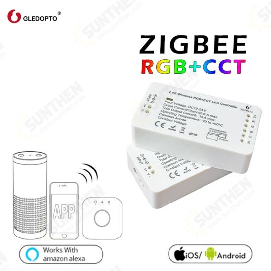 GL-C-008 ZLL RGB+CCT Smart APP LED Strip Controller Work With Home Kit Philip Hub