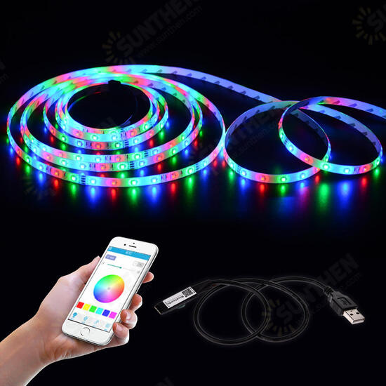 45CM Max 45W USB Mini 4Pins LED RGB bluetooth Strip Light APP Controller DC5V