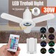 30W LED Foldable Trefoil Light bluetooth Music Lamp with Remote Control