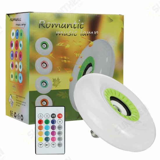 85-265V E27 Smart bluetooth LED Ceiling Light RGB Music Speeker Dimmable Lamp + Remote