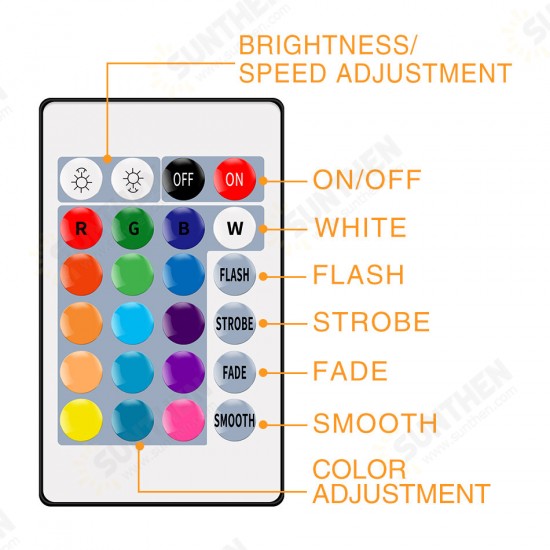 AC-85-265V E27 LED RGBW Light Bulb with Remote Control 4 Dynamic Lighting Modes