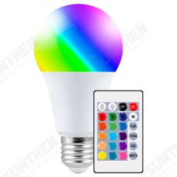 AC-85-265V E27 LED RGBW Light Bulb with Remote Control 4 Dynamic Lighting Modes