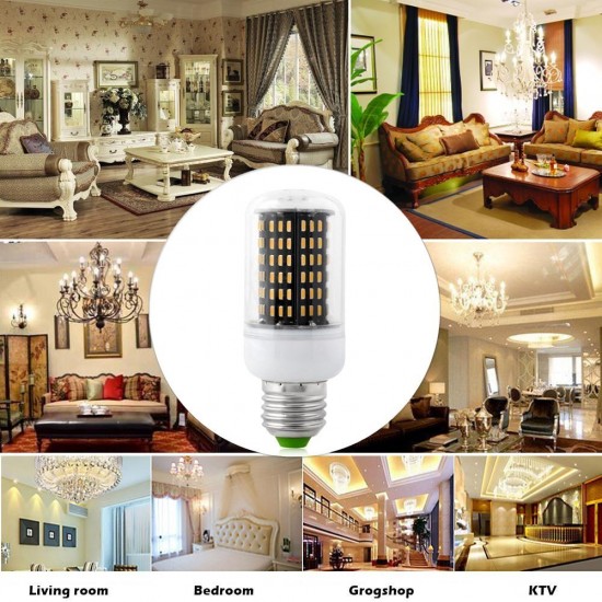 E27 B22 7W SMD 4014 LED Black Corn Bulb Lamp Indoor Home Lighting AC85-265V