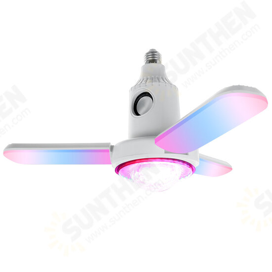 E27 LED Deformable Ceiling Fan Light RGB bluetooth Music Speaker Lamp with Remote E27 LED Deformable Ceiling Fan Light RGB bluetooth Music Speaker Lamp with Remote