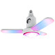 E27 LED Deformable Ceiling Fan Light RGB bluetooth Music Speaker Lamp with Remote